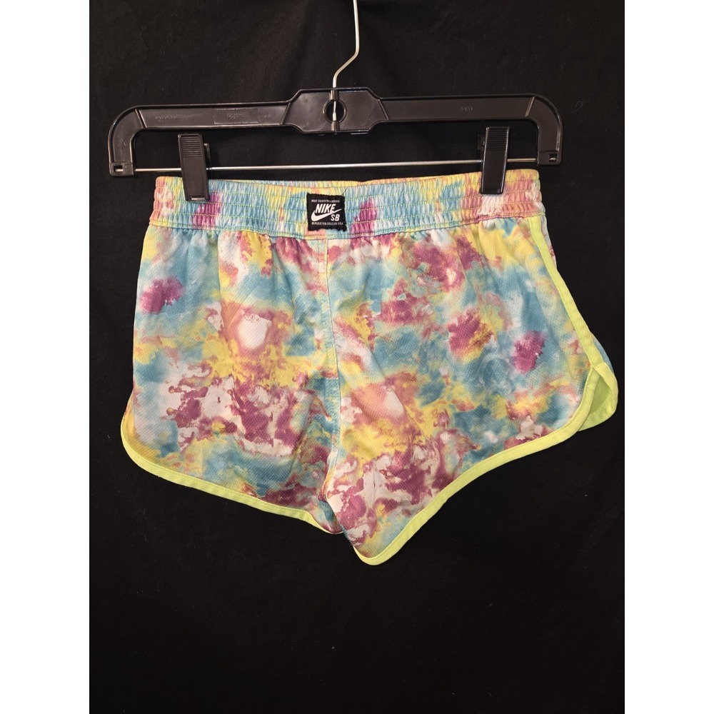Nike Dri Fit SB Girls XL Pink Floral Shorts‎ Drawstring Lined Cute - Picture 6 of 7